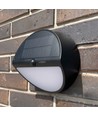500lm solcellsvägglampa med sensor - IP54, 5000K, svart, 220x220mm, rörelsesensor