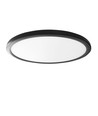 22W LED tak/vägglampa med bakljus - IP54, Svart, CCT justerbar, Ø29,3cm, 2400lm
