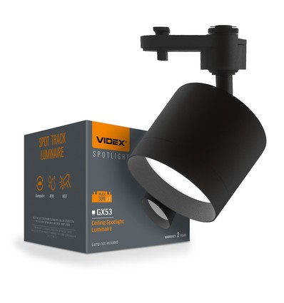 1-fas GX53 skenspotlight - Svart, utan ljuskälla, 1F2W