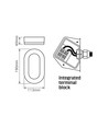 Oval LED-vägglampa - 11W, IP65, IK07, 5000K, vit