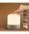 Uppladdningsbar LED bordslampa Inomhus/utomhus - Vit, touch dimbar, 3i1, IP54 utomhus bordslampa