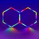 37W Hexagon RGBIC 2 fält komplett set - Inkl. bluetooth-kontroller och strömförsörjning