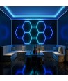 Hexagon RGBIC 4-fält komplett set 64W - Inkl. bluetooth-kontroller och strömförsörjning