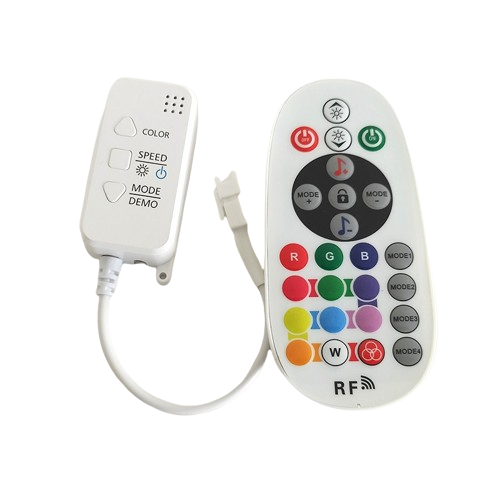 RGBIC kontroller med fjärrkontroll - Infraröd, 12V (144W), 24V (288W)