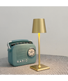 Uppladdningsbar LED mini bordlampa - Guld, touch dimbar, IP54