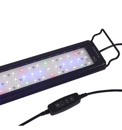 75-100 cm akvarium armatur - 19W LED, vit/blå/röd/grön, justerbar längd, IP66