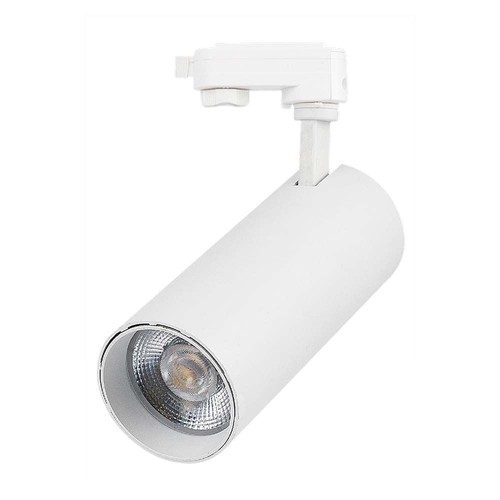 VT-47050 skenspot 40W - COB LED, 3i1, vitt hölje, vit reflektor, vit bakstycke