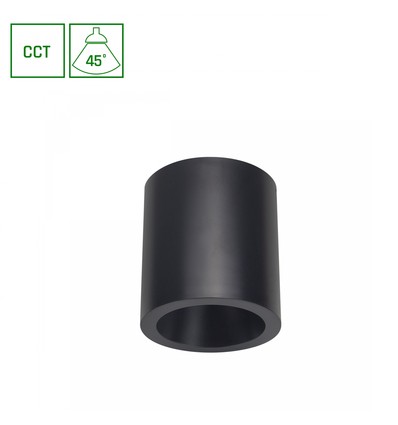 7W Chloe komplett LED utanpåliggande spot - CCT, Ø9cm, svart, UGR19, 45 grader, inkl. ljuskälla