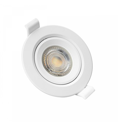 GU10 infälld spotlight - Rund, vit, ställbar, Hål: Ø7,5 cm, Mått: Ø9 cm, utan ljuskälla