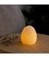 LED Kotte ljus, blinkande flameffekt, vit - Höjd 8cm, Ø6cm, äkta stearin