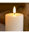 LED blockljus 15cm, smält-look, flammeffekt - Ø7,5cm