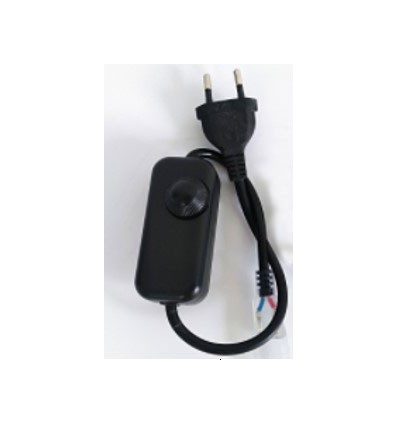 Kabeldimmer svart - Inkl. ändstycke, till 230V (Type X-2)