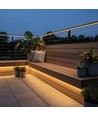 5m 9W/m vattentät slim COB strip - 230V, IP67, 296 LED/m, självhäftande, upp till 50m