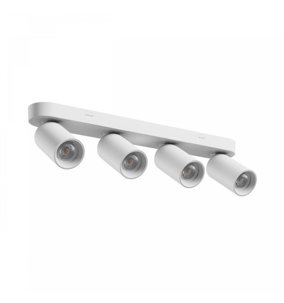 Taklampa med 4 spotlights, GU10 - Vit, IP20 inomhus, utan ljuskälla