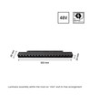 12W LED armatur - 100lm/W, 1150lm, svart, 20,4cm
