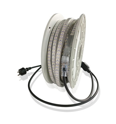 50m LEDlife arbetsljus LED-list på rulle - 230V, IP68, 168 LED/m, 9W/m, 1200 lm/m
