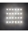 25x25cm 17,5W vikbart RGB+NW LED-ark RA95 - 24V DC, IP20