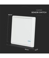 Trådlös smart switch, 1-knapp - IP54 vattentät, vit, räckvidd upp till 600m, inkl. batteri