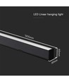 VT-7-44 LED pendelarmatur 40W - linjär, hängande, Samsung-chip, upp/ned system 3i1, svart hus