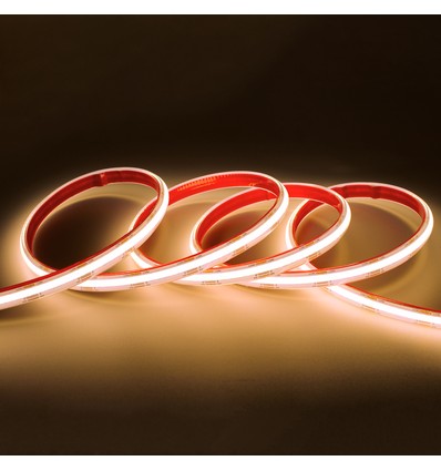 5m 10W/m Vattentät COB CCT LED-strip RA90 - 24V DC, IP68, 576 LED per meter