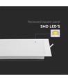 12W 17x17cm LED infälld panel - Fyrkantig, 1200lm, Hål: 15,5 x 15,5 cm, Mått: 17,1 x 17,1 cm