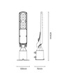 30W skymnings LED gatulampa - Skymningssensor, Ø60 mm, IP65, svart, 230V