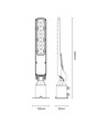 50W skymnings LED gatlampa - Skymningssensor, Ø60 mm, IP65, svart, 230V