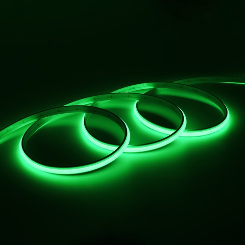 5m 9W/m Grön Dot-free COB-LED-strip - 24V DC, IP67, 240 LED per meter, 5 års garanti