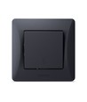 1-vägs strömbrytare - trappkoppling, 86x86, svart