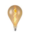 E27 4W LED spiral filament lampa - A160, Amber glas, 2700K, 250lm