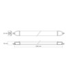 120cm 40W komplett LED-armatur - genomkopplad, IP65, 5000K