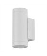 GU10 vägglampa med upp/ned ljus - Vit, IP44, cylindrisk, utomhus, utan ljuskälla