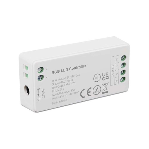 RGB WiFi controller för LED strips - 12V/24V, 12A, räckvidd 30m, vit