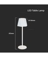 1,5W laddningsbar LED bordslampa, 5V - Vit, 4-stegs dimbar, inkl. USB-C kabel