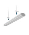 60cm LED-takarmatur, 15W - 100lm/W, CCT, vit, IP20