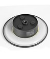 Dome 12W rund LED-vägglampa - IP65, CCT, svart