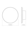 DOME vägglampa 12W - CCT, IP65, vit