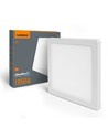 18W kvadratisk LED taklampa / infällnadspanel - 1850lm, 3CCT, 21,7 x 21,7 cm, vit kant, infälld eller utanpåliggande