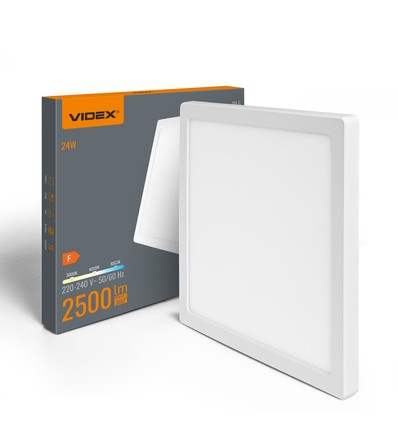 24W LED taklampa, 3-i-1 CCT - 2500lm, 29,2 x 29,2cm, vit kant, infällnads- eller utanpåliggande panel