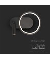 14W designer vägglampa i metall - 1500lm, svart, 360 grader, IP20, inkl. ljuskälla