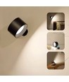 4,5W Uppladdningsbar vägglampa CCT - IP20, rund, mattsvart, 360° roterbar, inkl. ljuskälla och fjärrkontroll
