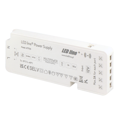 Outlet: 36W strömförsörjning - Till Sono och Reco möbelspot, 5 utgångar