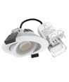 7W Infälld spotlight RA96, DimToWarm+CCT, Dimbar - Hål: Ø6,8 cm, Mått: Ø8,3 cm, Vit kant