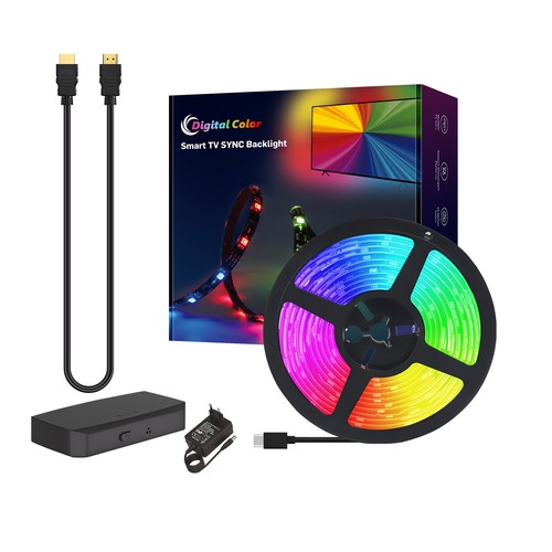 TV Sync LED-remsa - 3,8m, HDMI-box
