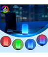 Uppladdningsbar RGB+CCT LED bord-/nattlampa - Bluetooth, Vit, touch dimbar, IP20 inomhus
