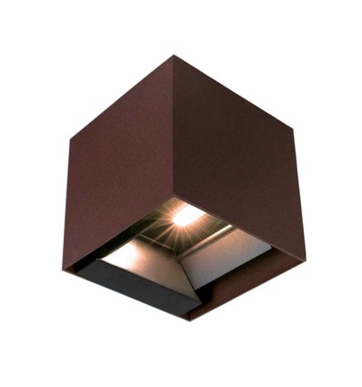 9W LED Solcellsvägglampa - IP65, CCT, 3 ljusfärger, PIR-sensor, cortenfärgat hölje