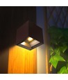 9W LED Solcellsvägglampa - IP65, CCT, 3 ljusfärger, PIR-sensor, cortenfärgat hölje