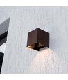9W LED Solcellsvägglampa - IP65, CCT, 3 ljusfärger, PIR-sensor, cortenfärgat hölje