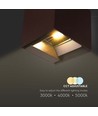 9W LED Solcellsvägglampa - IP65, CCT, 3 ljusfärger, PIR-sensor, cortenfärgat hölje