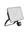 20W LED strålkastare med sensor och fast connector - 120lm/W, IP65, svart, 5 års garanti